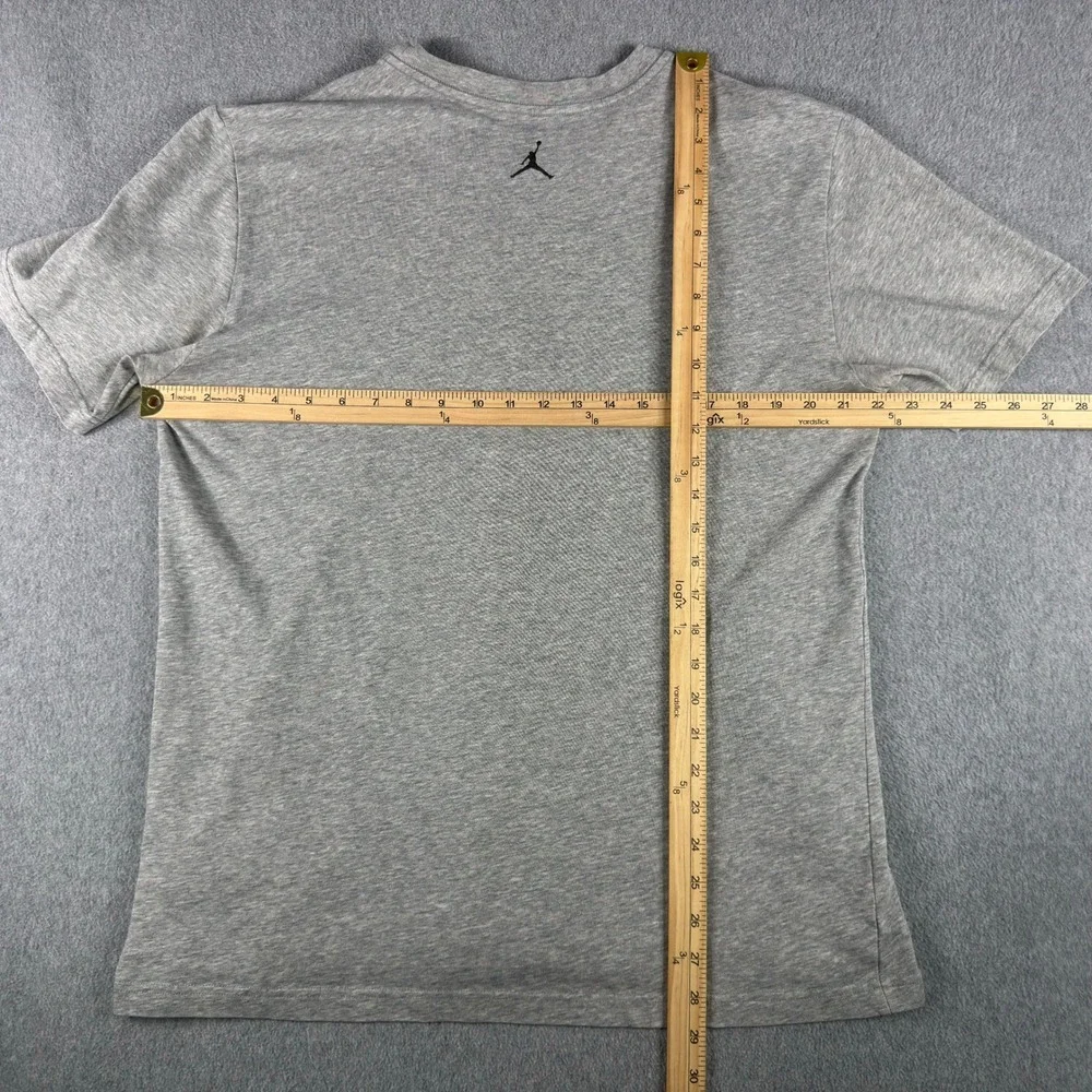 Jordan Mens Dri-FIT Jumpman Logo T-Shirt Heather Gray XL Slim Fit Tee